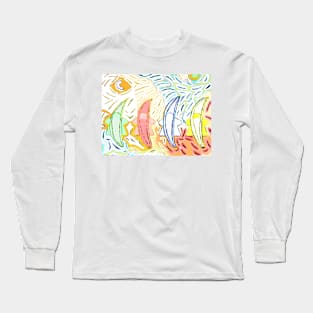 Starry Nights Over MeepNana Festival (Flipped 4) Long Sleeve T-Shirt